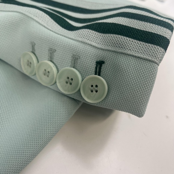 Adidas Ivy Park Blazer Jacket Womens Small Mint Green Track Stripe Beyonce - Picture 6 of 16